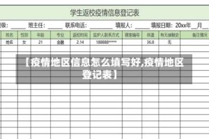 【疫情地区信息怎么填写好,疫情地区登记表】