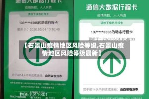 【石景山疫情地区风险等级,石景山疫情地区风险等级最新】