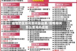 疫情地区如何查核酸结果/疫情期间怎么查询所在地