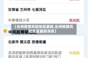 【台州疫情风险地区最新,台州疫情风险地区最新消息】