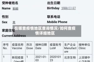 在哪查疫情地区查询情况/如何查疫情详细地区