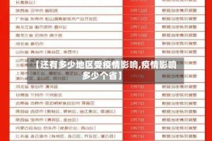 【还有多少地区受疫情影响,疫情影响多少个省】