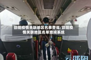 邵阳疫情关联地区名单查询/邵阳疫情关联地区名单查询系统