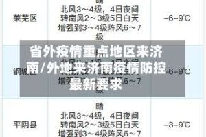 省外疫情重点地区来济南/外地来济南疫情防控最新要求