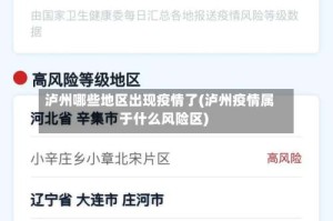 泸州哪些地区出现疫情了(泸州疫情属于什么风险区)