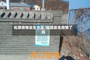 松原疫情发生地区/松原发生疫情了吗