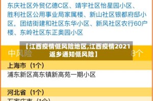 【江西疫情低风险地区,江西疫情2021返乡通知低风险】