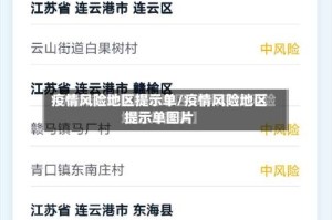 疫情风险地区提示单/疫情风险地区提示单图片