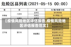 【疫情风险地区评估报告,疫情风险地区评估报告范文】