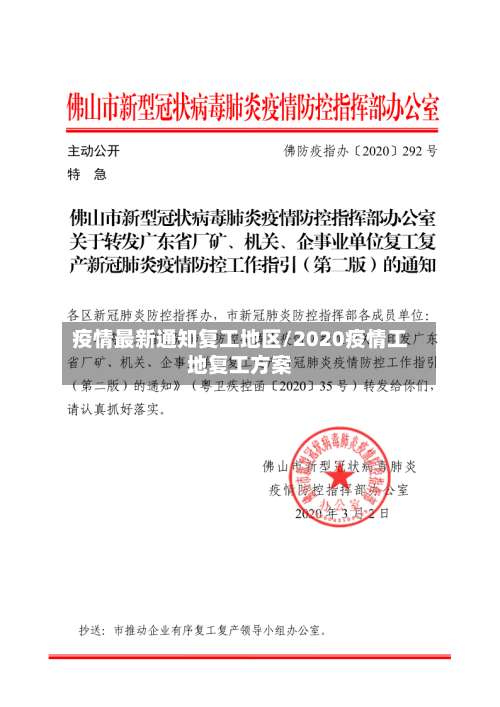 疫情最新通知复工地区/2020疫情工地复工方案-第2张图片