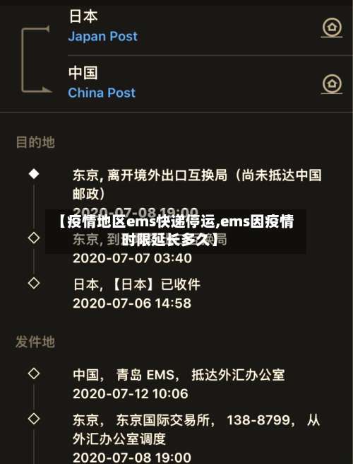 【疫情地区ems快递停运,ems因疫情时限延长多久】-第2张图片
