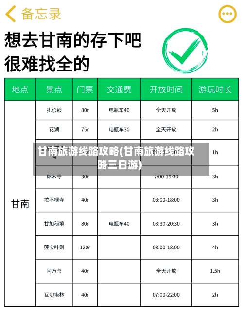 甘南旅游线路攻略(甘南旅游线路攻略三日游)-第1张图片