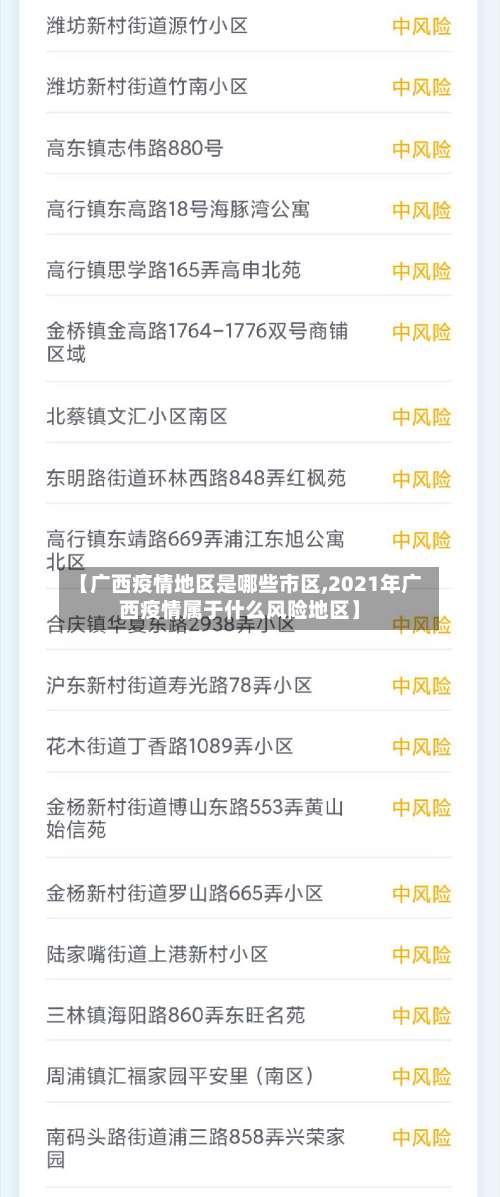 【广西疫情地区是哪些市区,2021年广西疫情属于什么风险地区】-第3张图片