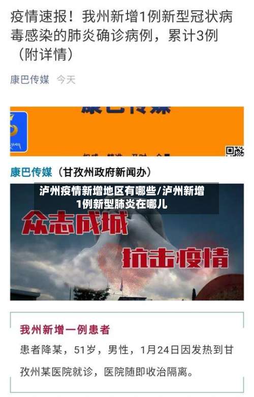泸州疫情新增地区有哪些/泸州新增1例新型肺炎在哪儿-第1张图片