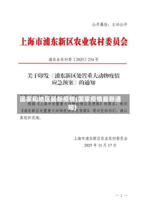 国家和地区最新疫情(国家疫情最新通知)-第1张图片