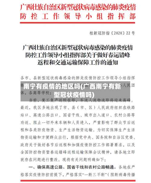 南宁有疫情的地区吗(广西南宁有新型冠状疫情吗)-第3张图片