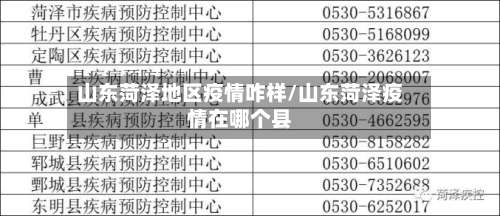 山东菏泽地区疫情咋样/山东菏泽疫情在哪个县-第2张图片