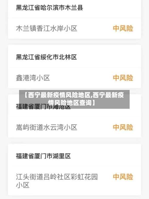 【西宁最新疫情风险地区,西宁最新疫情风险地区查询】-第2张图片