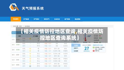 【相关疫情防控地区查询,相关疫情防控地区查询系统】-第1张图片
