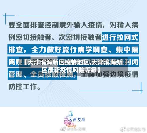 【天津滨海新区疫情地区,天津滨海新区最新疫情风险等级】-第1张图片