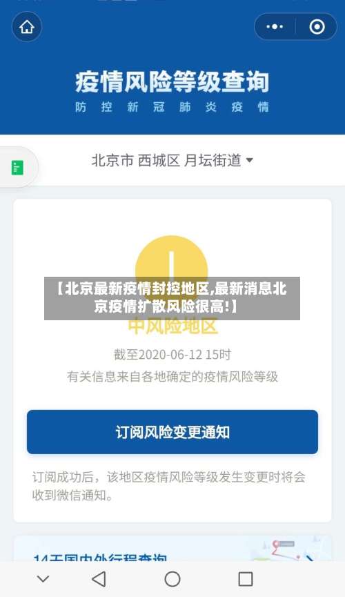【北京最新疫情封控地区,最新消息北京疫情扩散风险很高!】-第2张图片