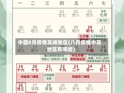 中国8月疫情高峰地区(八月疫情中高地区有哪些)-第1张图片