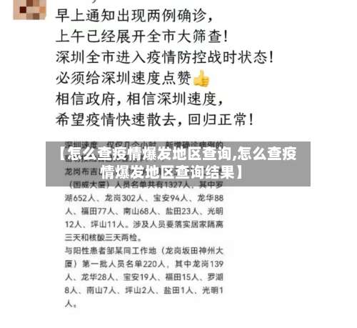 【怎么查疫情爆发地区查询,怎么查疫情爆发地区查询结果】-第1张图片